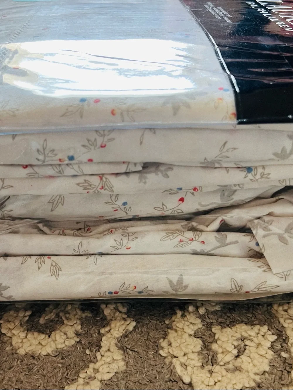NWT❤️Ralph Lauren Carolyne Vine Queen Size 4pcs Sheet Set